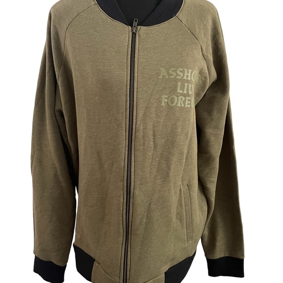 Assholes live forever Zip Up Sweater Jacket size XL - Picture 4 of 11